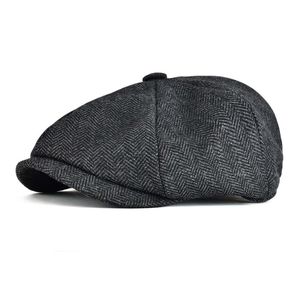 Wholesale Woollen Tweed Newsboy Cap Men 