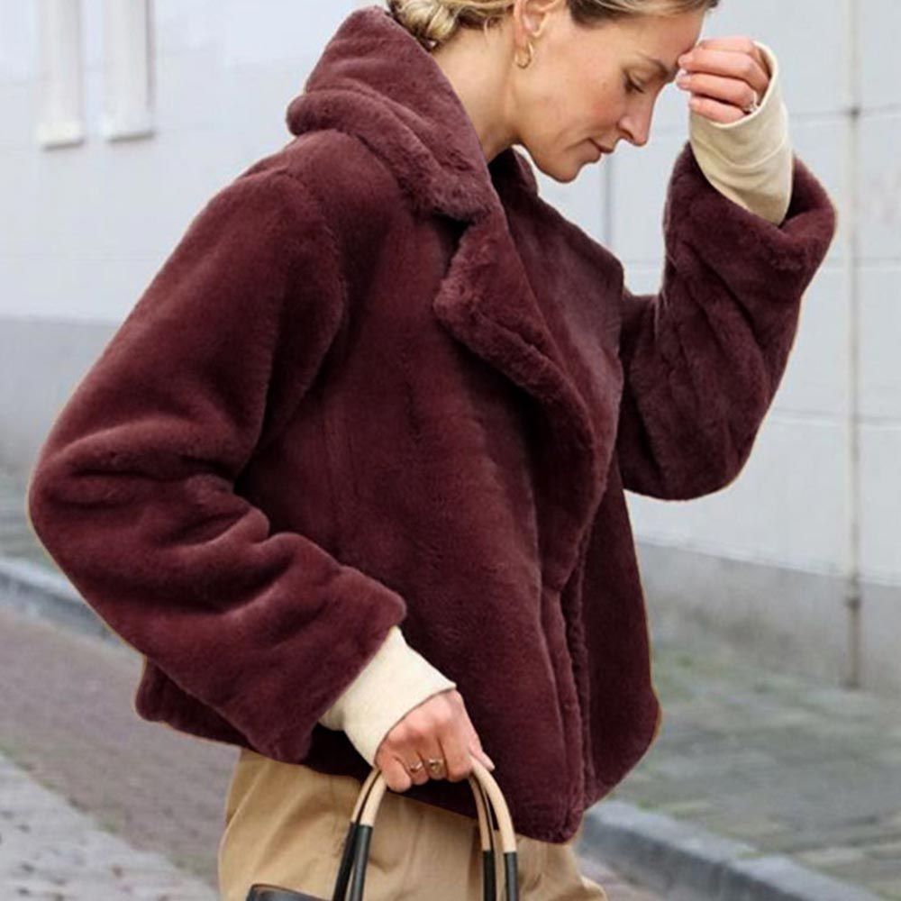 womens cropped fur jacket