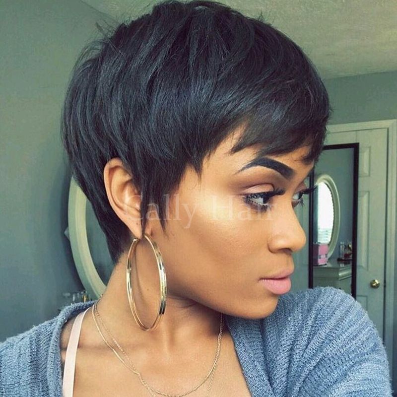 Indian Hair New Ombre Short Wigs For Black Women Black Rooted Side Blue Red  Bangs Blue Hair Highlights African American Hair Wigs From Callyhair,  $ | DHgate Israel