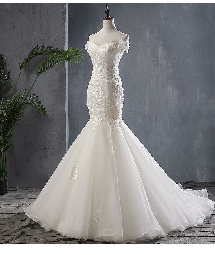 Amanda Design Vestidos De Novia Long Sleeve Lace Applique Flowers Wedding  Dress For Bride - Wedding Dresses - AliExpress