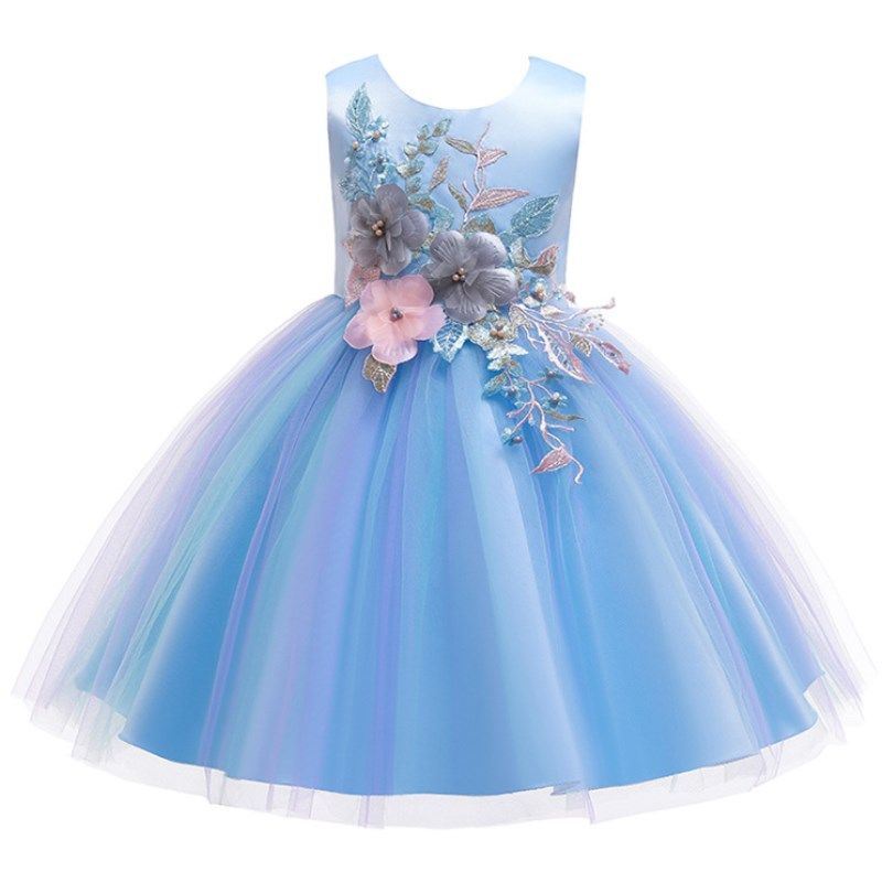 Niños princesa fiesta niños vestidos para niñas pastel tutú encaje flor niñas años ropa