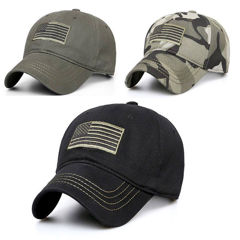 American Tonal Flag Patch Embroidery Curved Cap Baseball Hats Hat Army Hat HOT