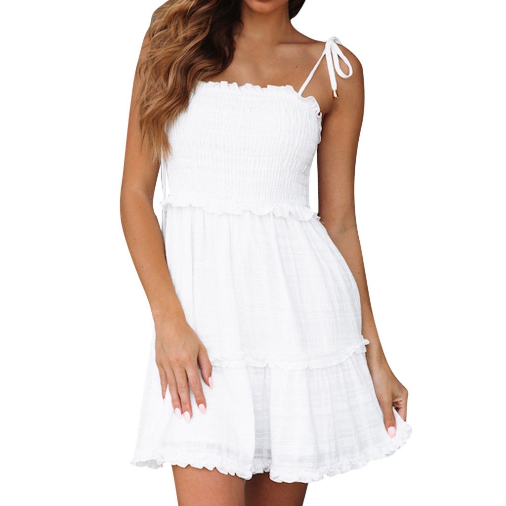 white summer dress mini