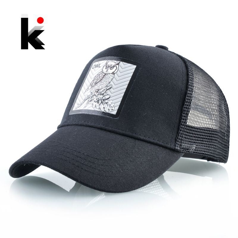 OWL Hoot Adults Flat Brim Baseball Caps Men Womens Trucker Cap