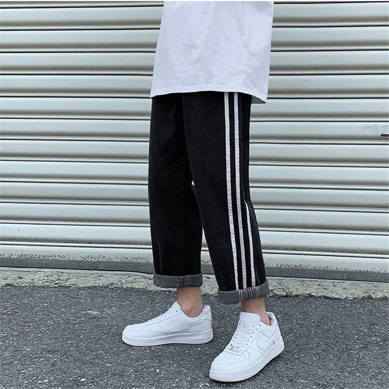 Compra Diseñador De Los Hombres De Moda Los Pantalones Vaqueros Rectos  Flojos Del Tubo Salvajes Pierna Ancha Pantalones Del Verano Ocasional Ropa  Para Hombres Barato | Entrega Rápida Y Calidad | Es.Dhgate