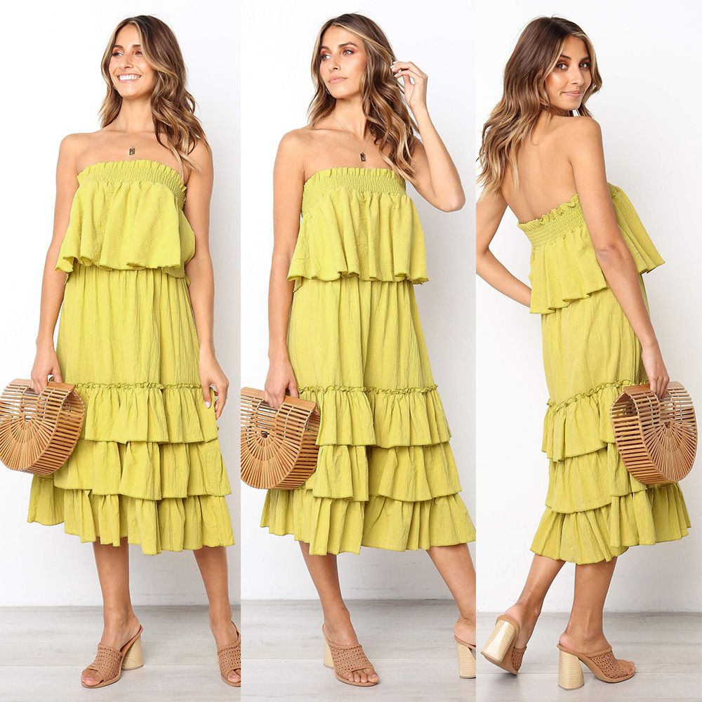 strapless beach cover up dress