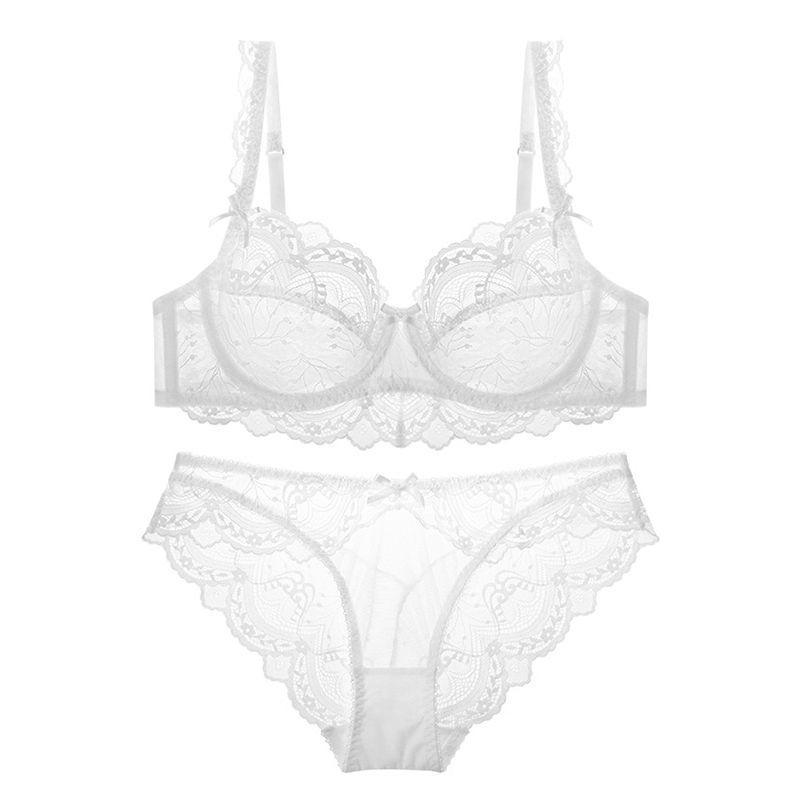 Sexy Lace Ultra Thin Transparent Bra And Panties Set Large Size Underwear  Set Lingerie Women Brassieres A B C D E Cup 95C 95D From Weitaotao, $53.69