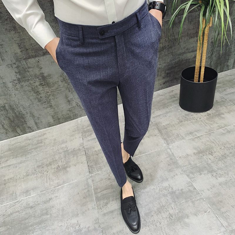 2020 2019 Mens Fashion Solid Color High End Mens Suit Pants