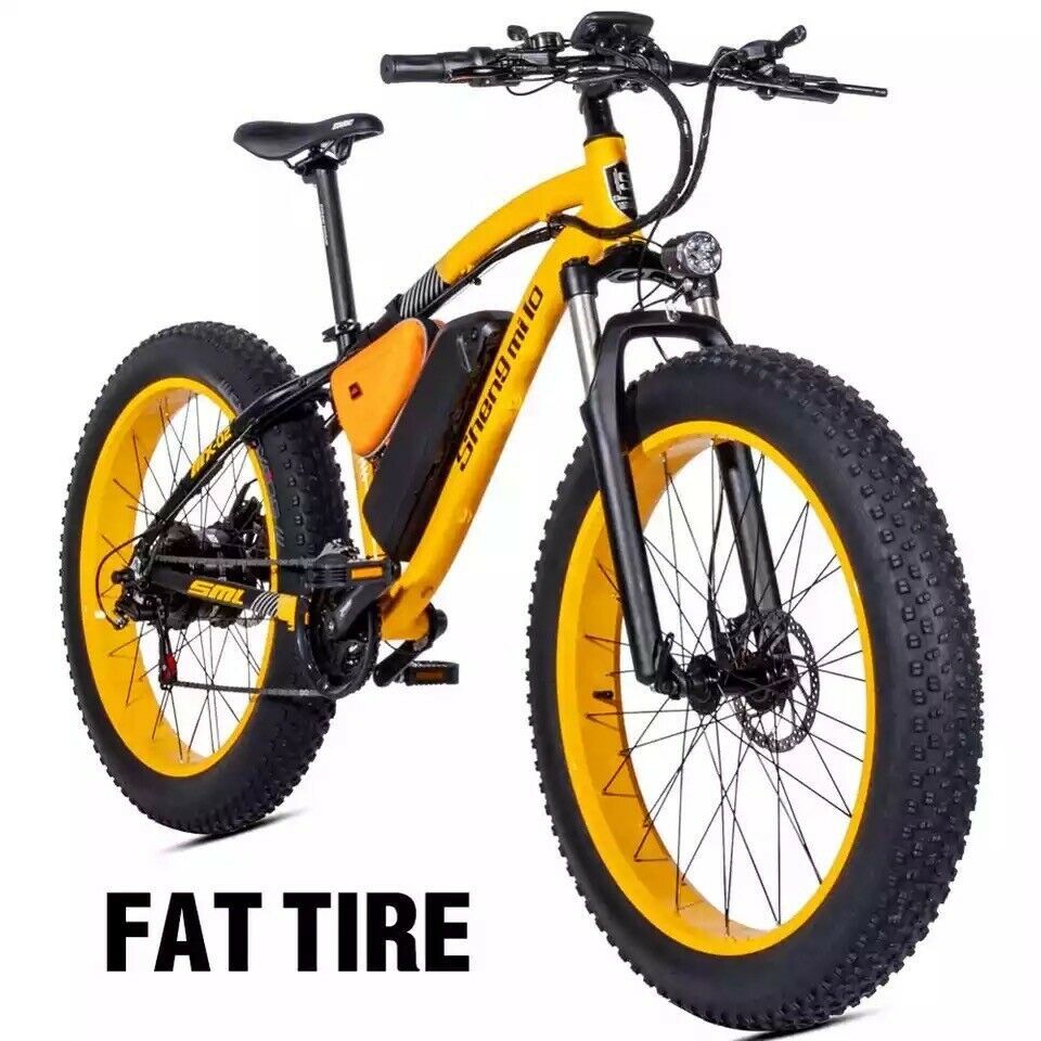 2021 RichBit 1000W 48V 17AH 7Speed Electric Cruiser Fat Bike Ebike 26 4