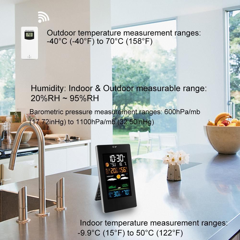 Digital Wall Clock Led Temperature Humidity Sensor Weather