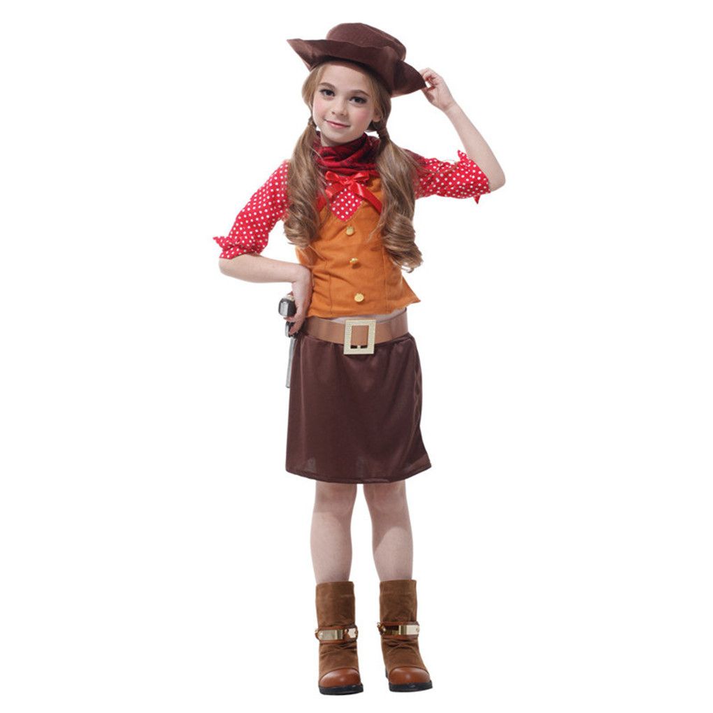 Acquista Shanghai Story Halloween Costume Cosplay Bambini Vaquero Western Cowboy Costume Da Carnevale Le Ragazze A 13 24 Dal Lily1111 Dhgate Com