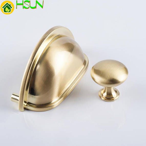 2019 3 Brushed Gold Dresser Knobs Drawer Pull Handles Kitchen