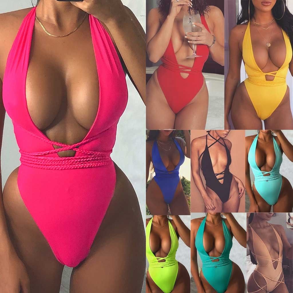 v neck bathing suits