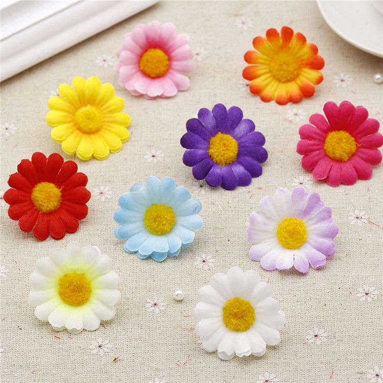 2021 4cm Sunflower Artificial Flower Heads DIY Handmade Crafts