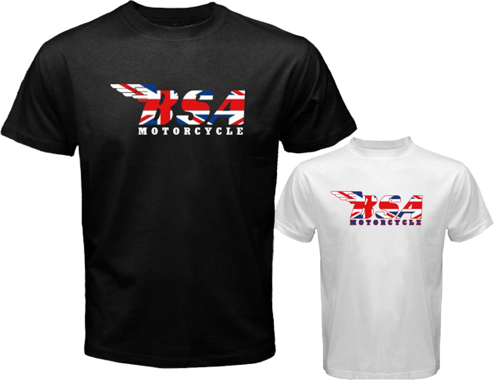 BSA MOTORCYCLE Union Jack Logo Racing Men/'s Long Sleeve Black T-Shirt Size S-3XL