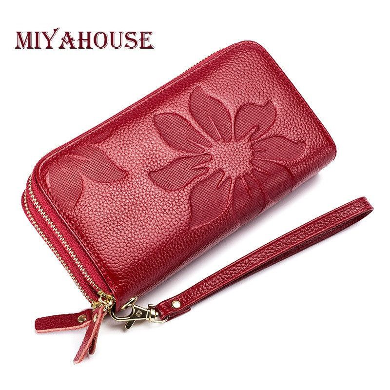 Cartera Para Mujer Carteras Con Doble Cremallera Cartera Larga Para-Rosa Cartera Para Mujer Carteras Con Doble Cremallera Cartera Larga Para-Rosa