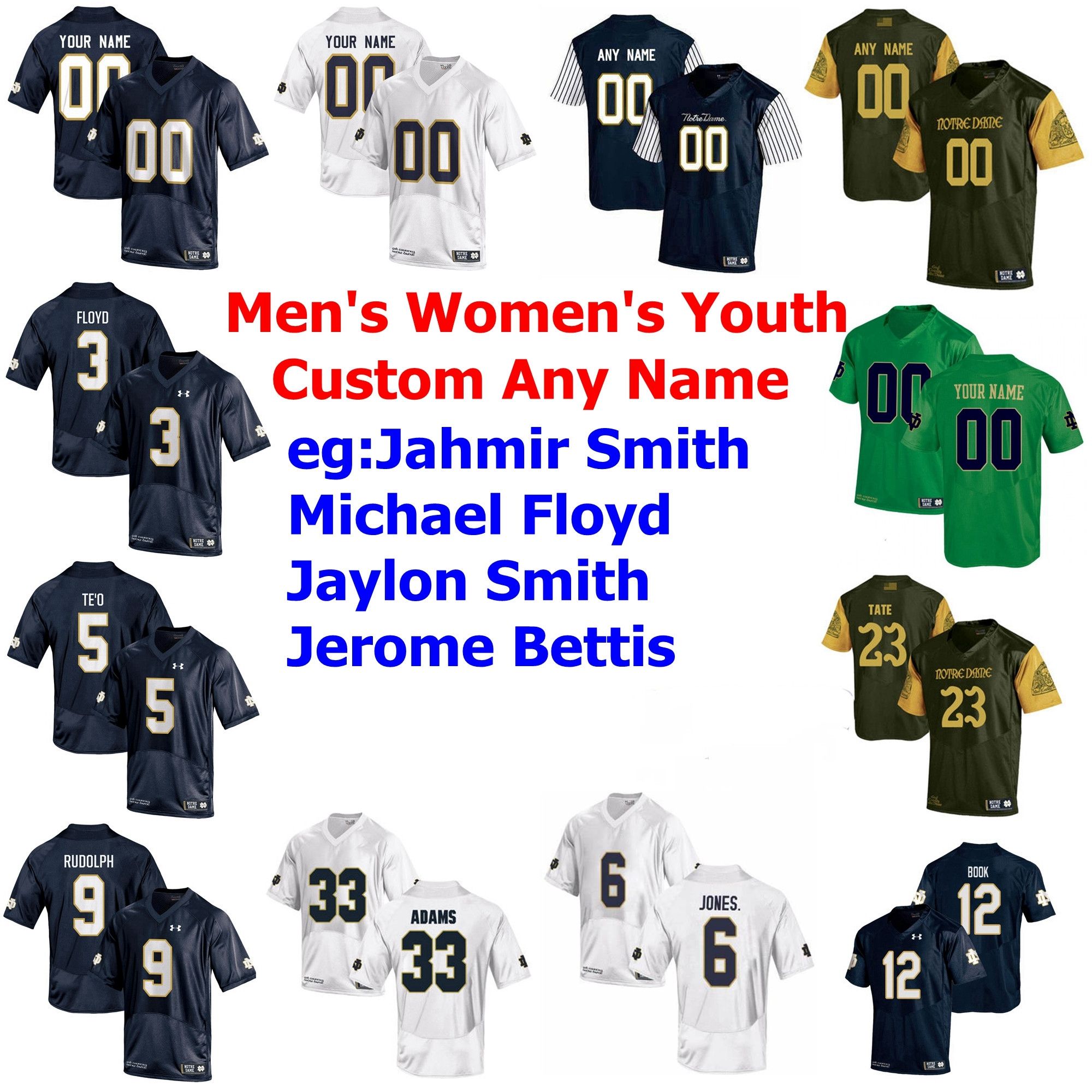 personalized notre dame football jersey