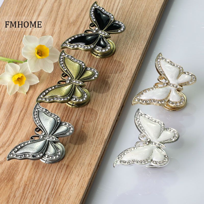 2020 Fashion Luxury Crystal Drawer Shoe Cabinet Knob Pull Gold