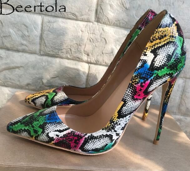 New Stiletto Pumps Women Mixed Color 