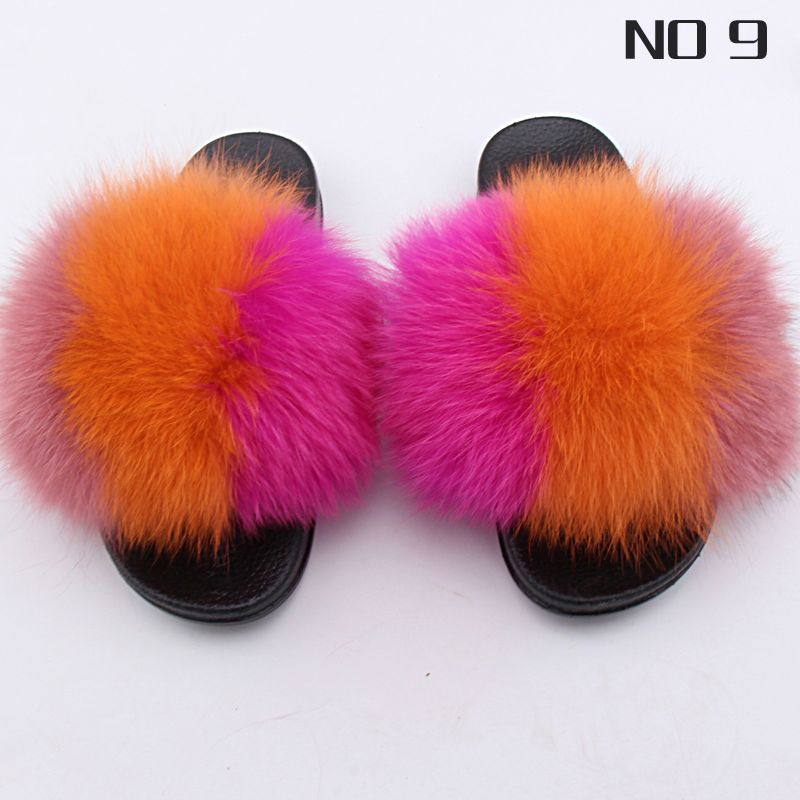 wide width fur slides