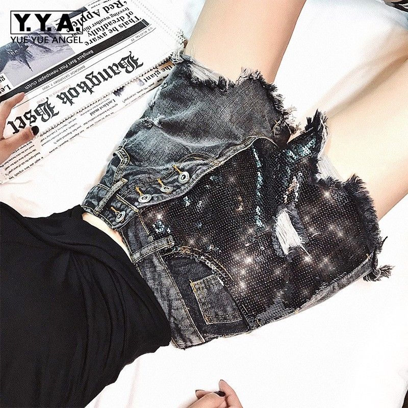 plus size sequin shorts