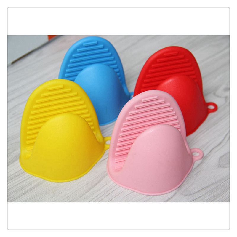 Silicone Pot Holder Oven Mini Mitt Cooking Pinch Grip Camping Heat-resistant