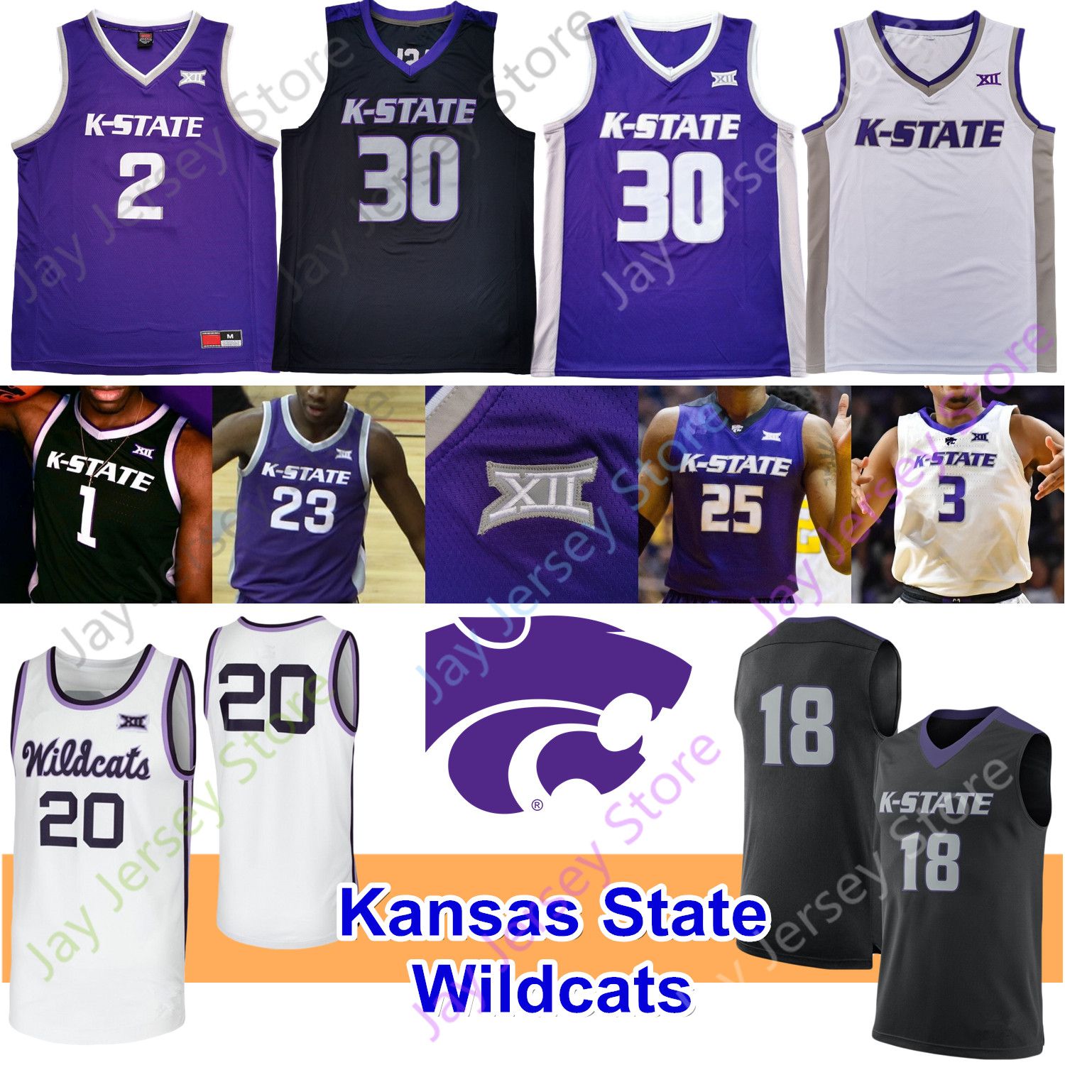 k state basketball jersey