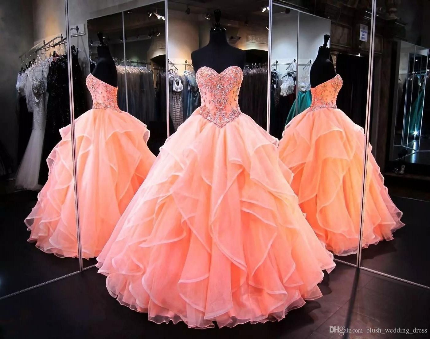 coral quinceanera