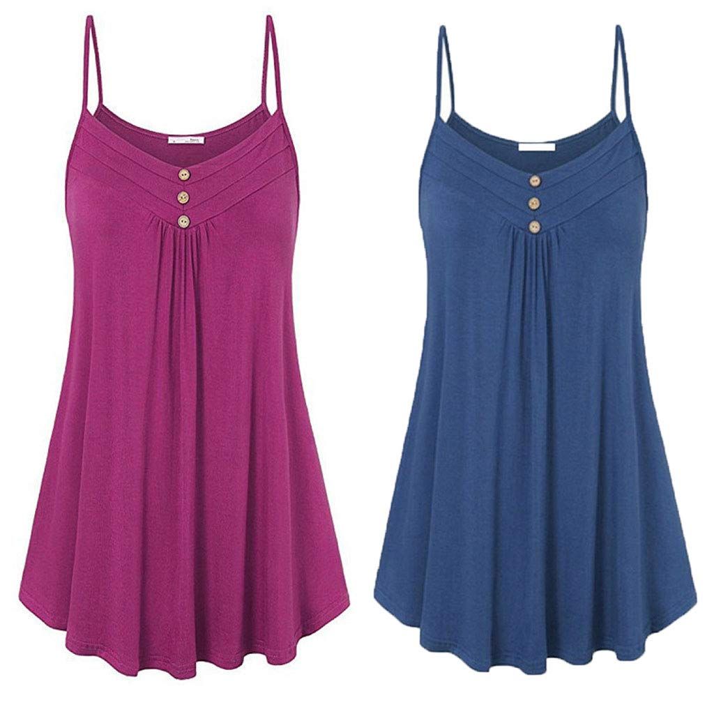 Womens Casual Summer Sleeveless Loose Fit Workout Tank Tops Shirt Blouses Tunics Vest BAGELISE Tank Tops for Women 