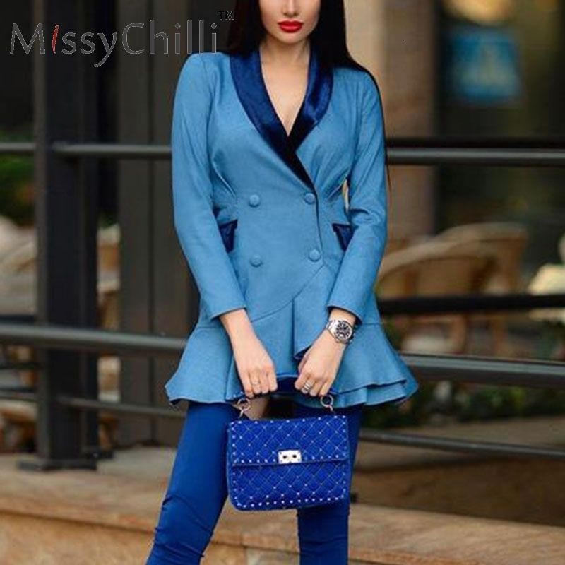 royal blue blazer dress