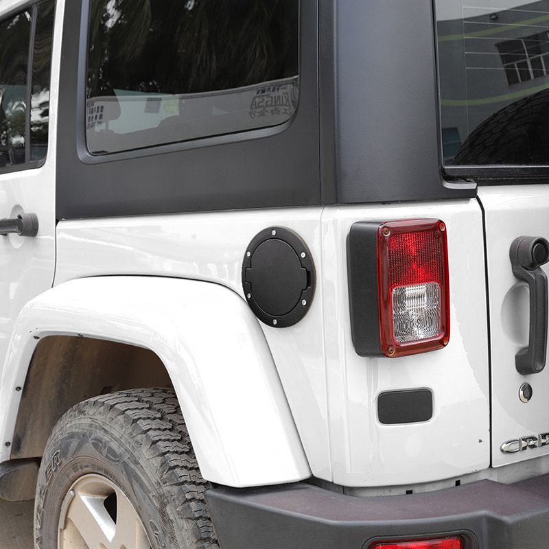 Black Gas Cap Cover ,Fuel Tank Cap Cover For Jeep Wrangler TJ 1997 2006  Exterior Accessories From Szzt20170724, $ 