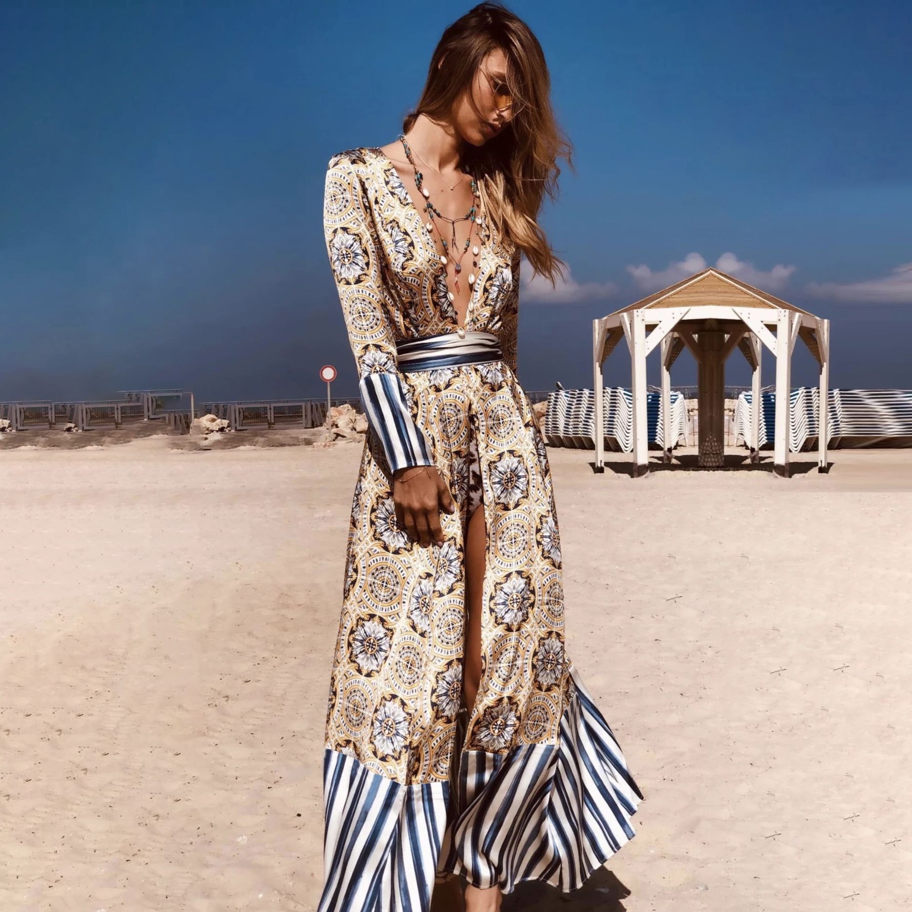 bohemian long cardigan