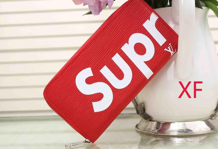 XXL Supreme Carteras y monederos para mujer Moda de gran capacidad para mujer de piel