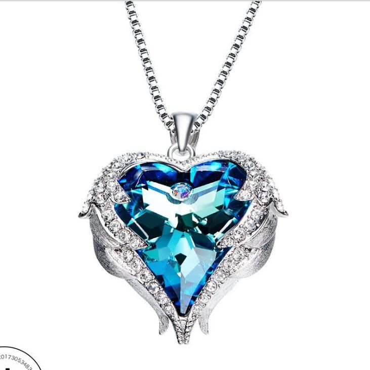 Begeleiden Haas Spectaculair Oostenrijkse kristallen oceaan hart ketting oorbellen met swarovski element blauw Europese bruiloft sieraden sets voor bruiden Begeleiden Haas Spectaculair Oostenrijkse kristallen oceaan hart ketting oorbellen met swarovski element blauw Europese bruiloft sieraden sets voor bruiden