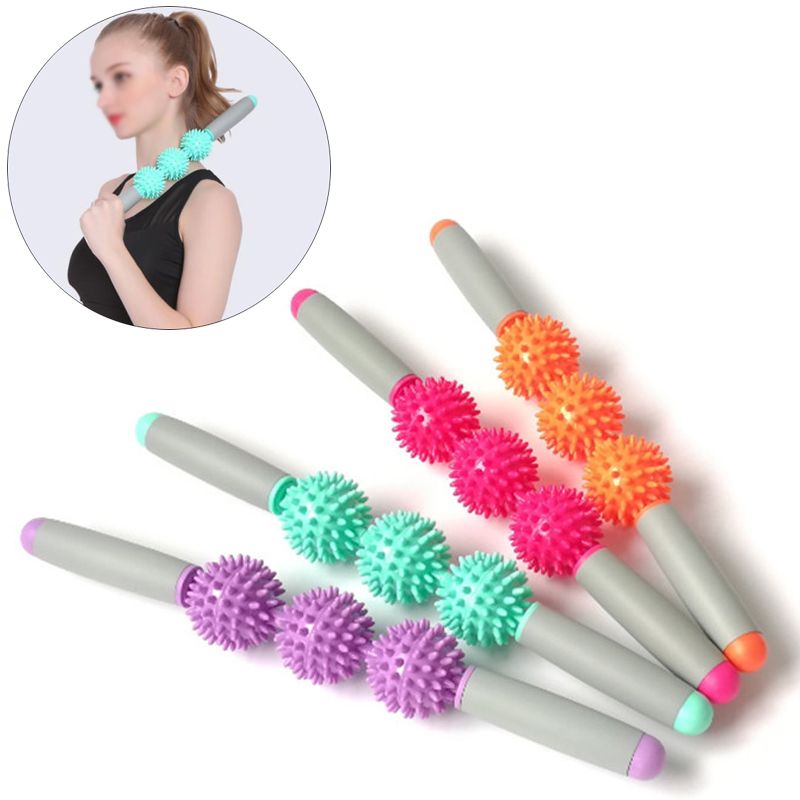 Muscle Massage Stick Yoga Deep Muscle Relaxation Tool Universal Massage Shaft Gear Massager Muscle Massage Roller