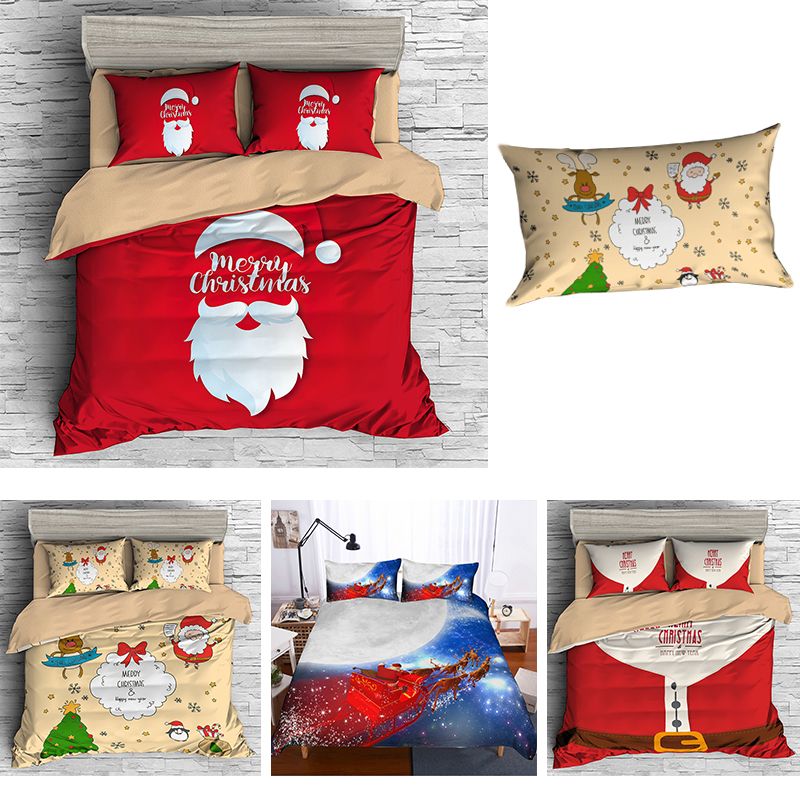 Christmas Bedding Sets 3d Cartoon Bedclothes Queen Twin King Size