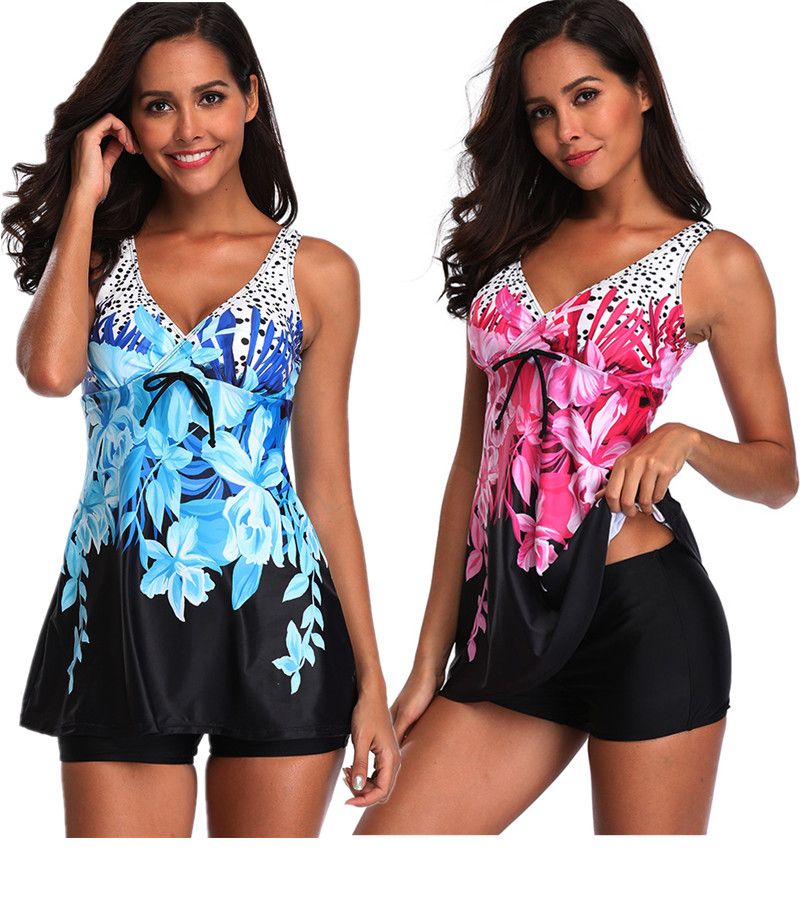 plus size 2 piece swim dress