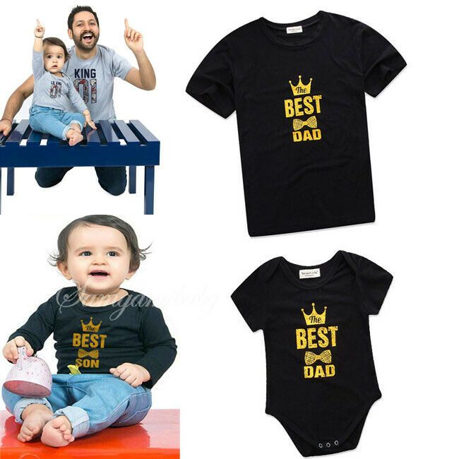 Acheter Matching Famille Outfit Pere De Papa Enfant Fils Garcon T Shirt Vetements En Coton Hauts Vetements De 4 17 Du Gl Fr Dhgate Com