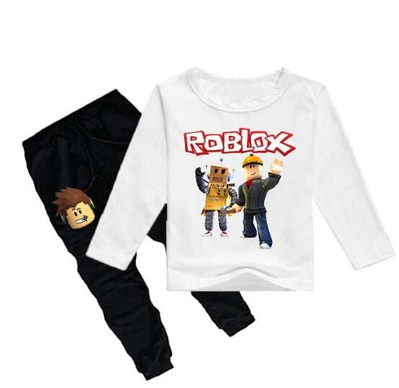 2020 Children Roblox Game Print Sports Suit Boy T Shirt Pants Kids Spring New Cotton Tops Tees Suit Fashion Clothes Leisure From Zwz1188 12 46 Dhgate Com - roblox grey suit