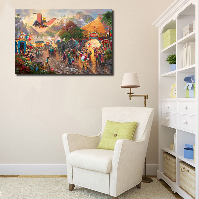 2019 Alice In Wonderland Thomas Kinkade Canvas Posters Prints Wall Art Painting Picture Modern Kids Bed Room Home Decoration Artwork From Iwallart