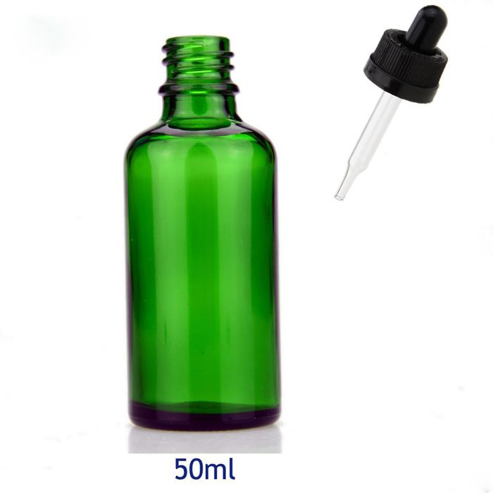 50ml zielone butelki + czarna czapka