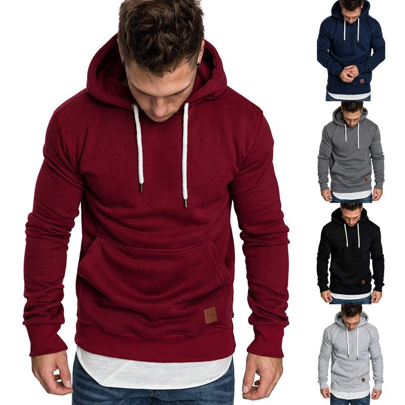 Moda algodón hombres sudaderas con capucha sudadera hombres invierno cálido  cuello casquillo mangas Abanopi Rojo 2XL | Walmart en línea