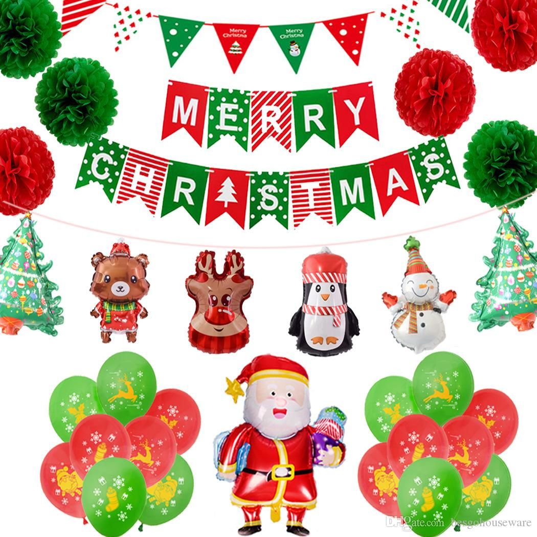 Christmas Decorations Santa Claus Balloon Set Christmas Inflatable Aluminum Foil Balloons Set Merry Christmas Flag Paper Flowers BH0128 TQQ Home Collection#63 Christmas Decorations Santa Claus Balloon Set Christmas Inflatable Aluminum Foil Balloons Set Merry Christmas Flag Paper Flowers BH0128 TQQ Home