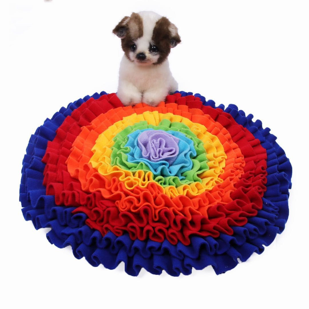 Our cute and custom Snuffle Mat designed for the smaller dog.White blush pink treat mat dog enrichment puzzle slow feeder 25x20cm/'s Peanut