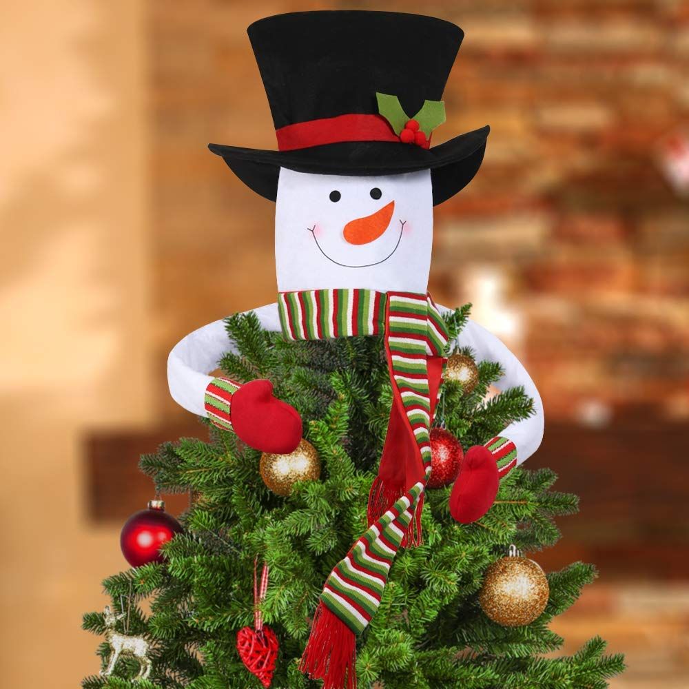 Novelty Christmas Tall Snowman White Candles Hat Scarf Party Decoration Fun