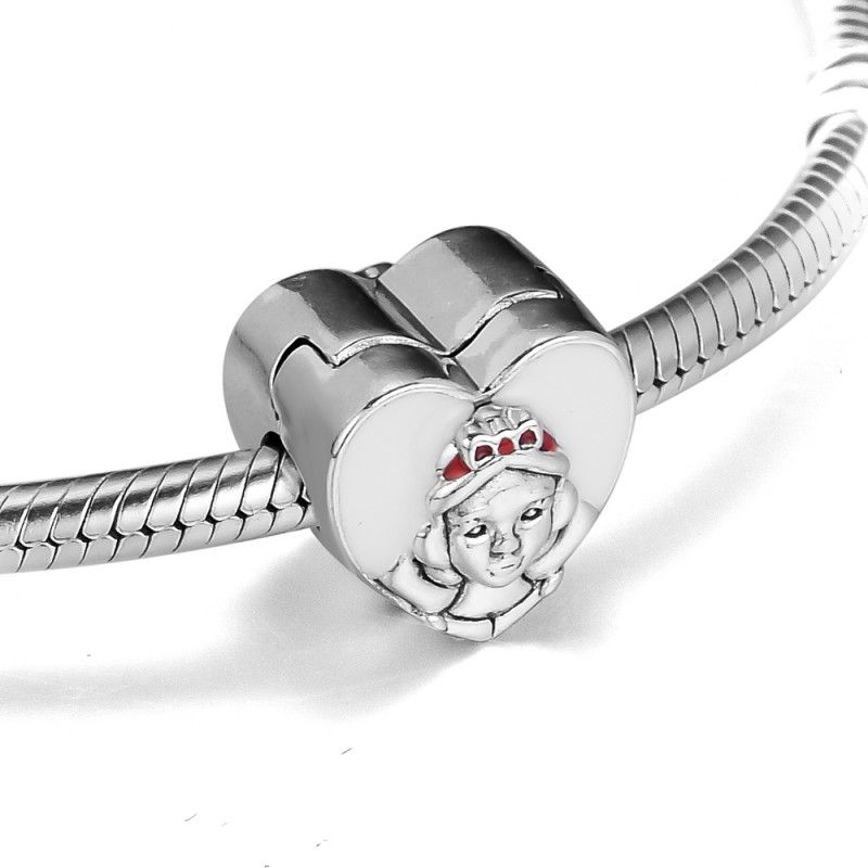 925 Sterling Silver Daisy CZ Stopper Clip Lock Bead for European Charm Bracelet