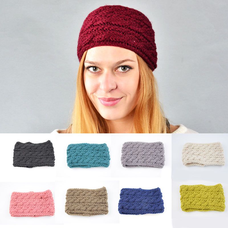 Damen Stirnband Strick Haarband Ohrenwärmer Haarschmuck