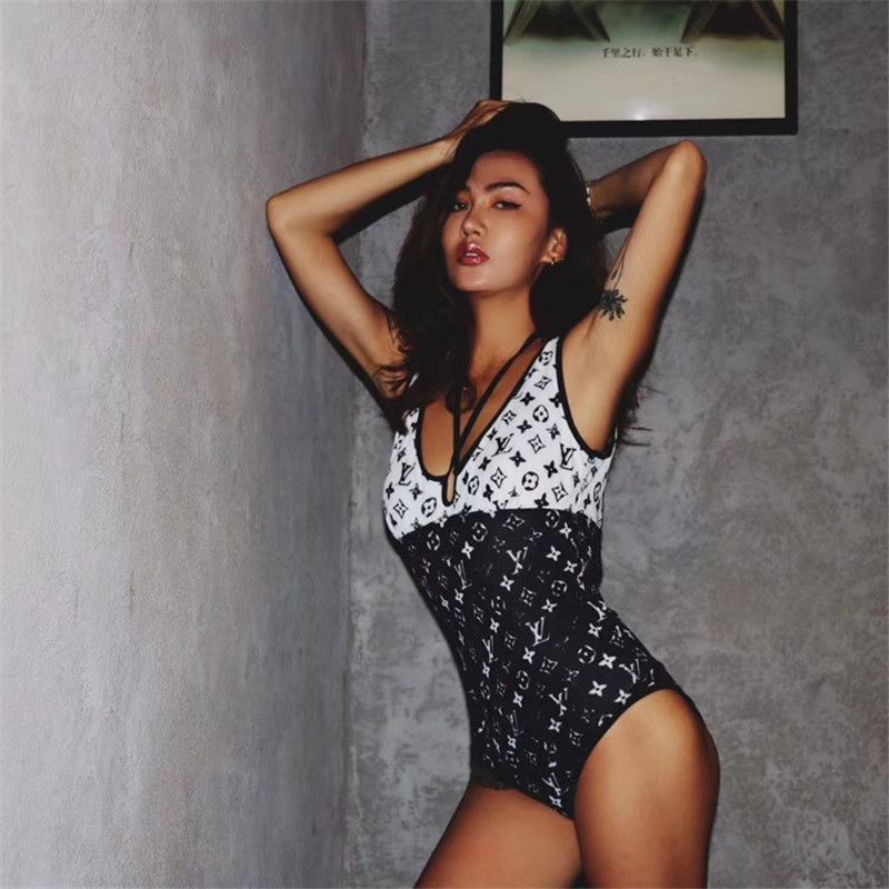 two tone bathing suit