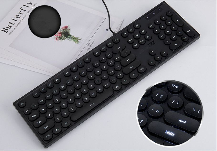 teclado (preto + com fio)