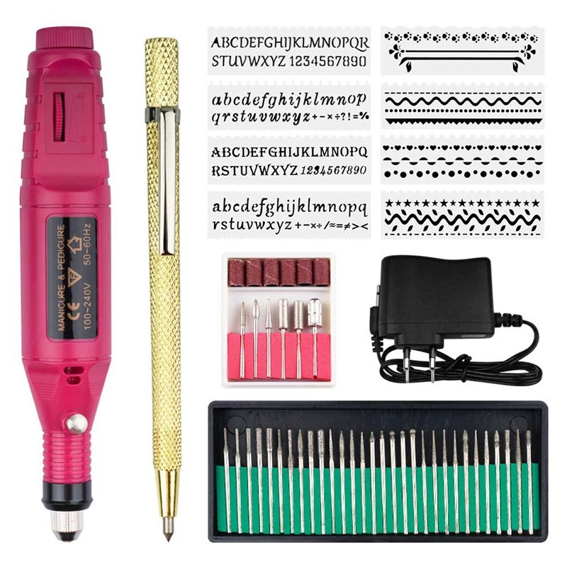 Kit De Herramientas De Grabado Eléctrico Grabador Con Kit De Herramientas De Grabado Eléctrico Grabador Con